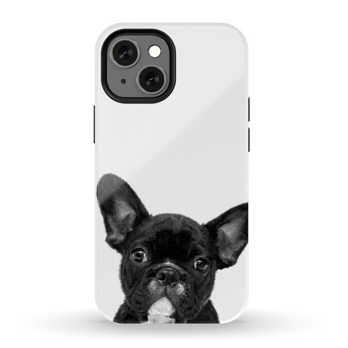 iPhone 13 mini StrongFit Black and White French Bulldog by Alemi