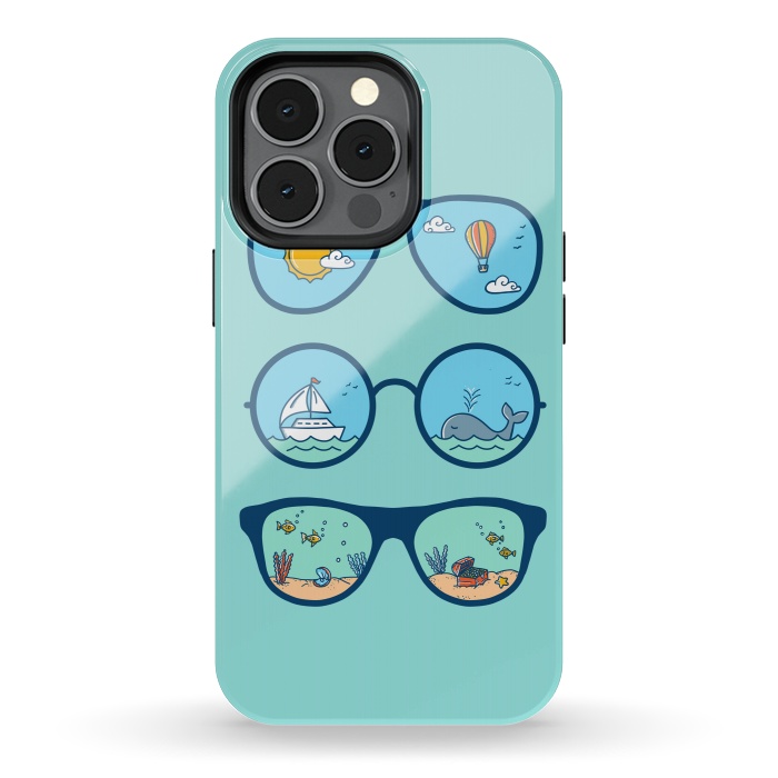 iPhone 13 pro StrongFit Sunglasses Landscape by Coffee Man