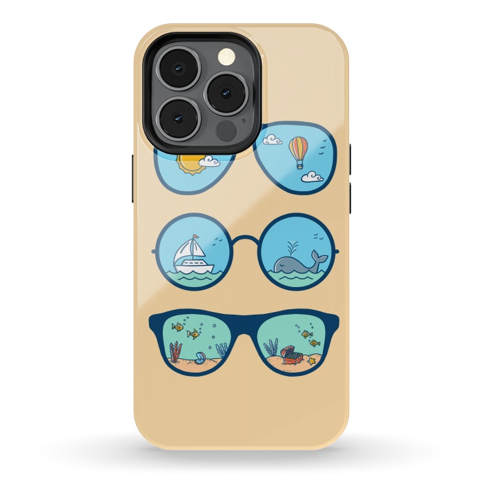 iPhone 13 pro StrongFit Sunglasses Landscape-2 by Coffee Man