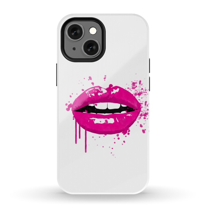 iPhone 13 mini StrongFit Pink Lips by Alemi