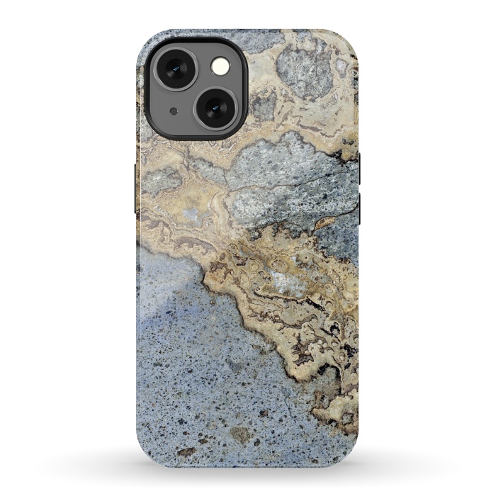 iPhone 13 StrongFit Blue and Gold Marble by Alemi