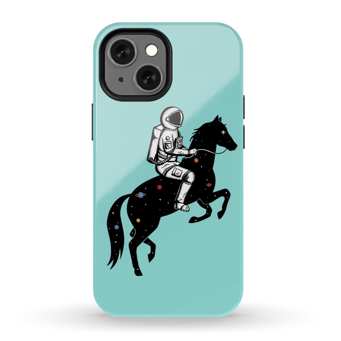 iPhone 13 mini StrongFit Astronaut and Horse 2 by Coffee Man