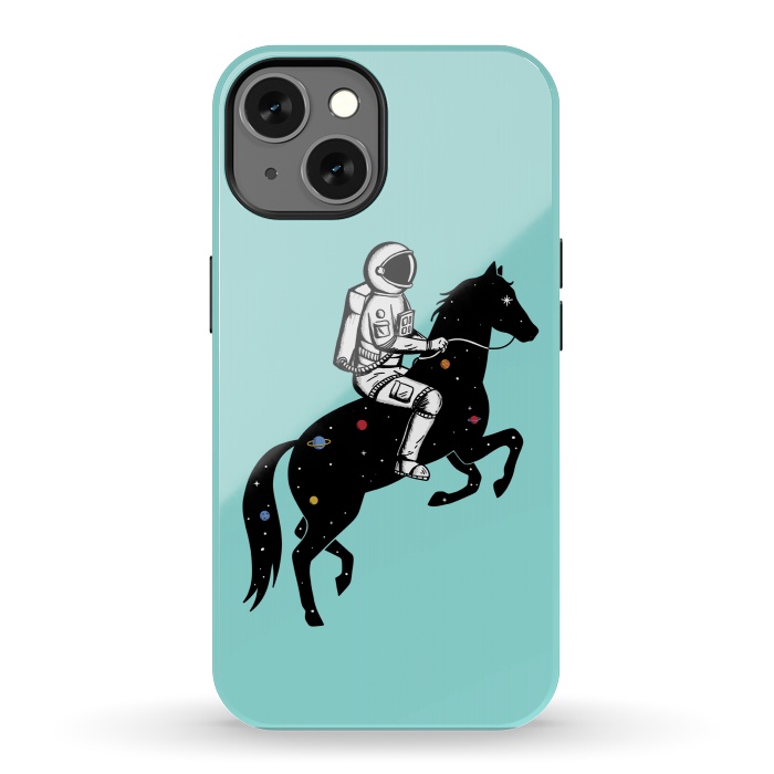 iPhone 13 StrongFit Astronaut and Horse 2 by Coffee Man