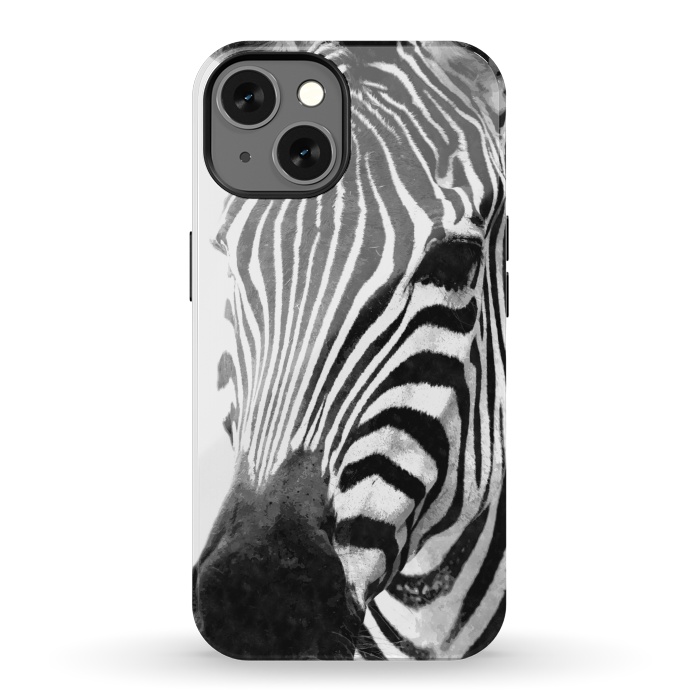 iPhone 13 StrongFit Black and White Zebra by Alemi