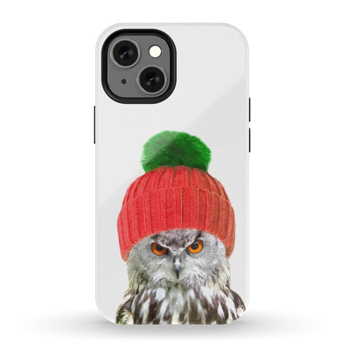 iPhone 13 mini StrongFit Funny Owl Portrait by Alemi