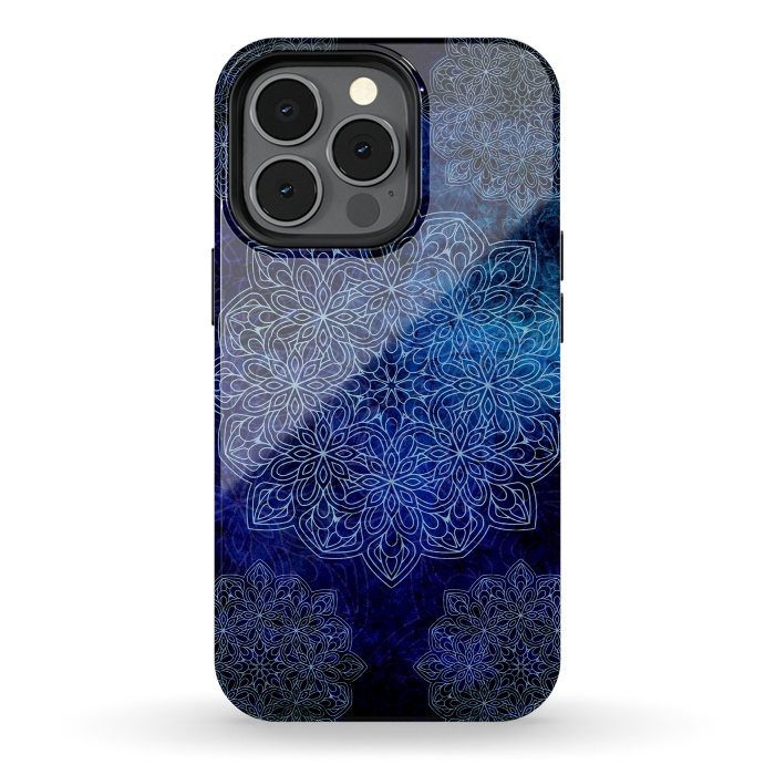iPhone 13 pro StrongFit Blue Mandala  by Rossy Villarreal