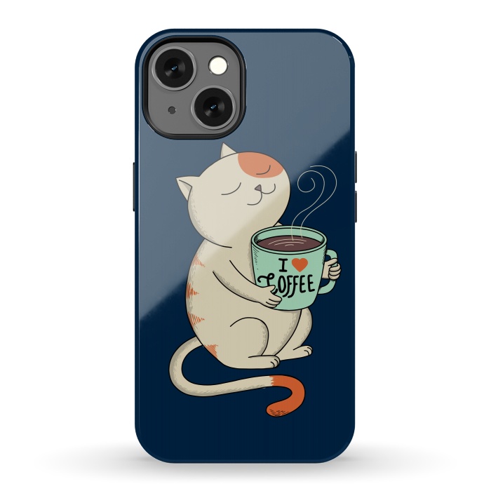 iPhone 13 StrongFit Cat and Coffee 2 by Coffee Man