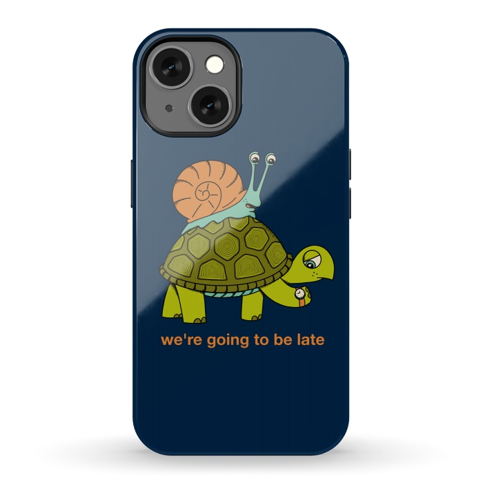 iPhone 13 StrongFit Turtle and Snail by Coffee Man