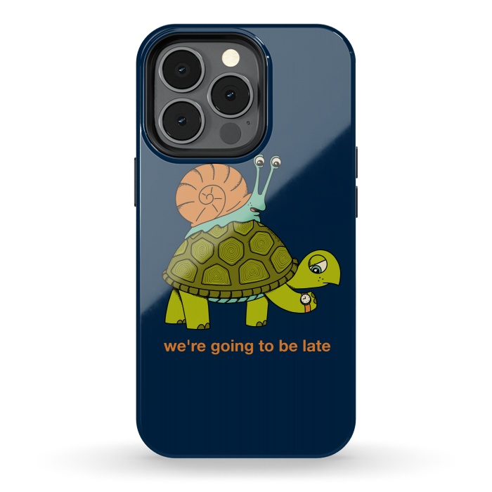 iPhone 13 pro StrongFit Turtle and Snail by Coffee Man