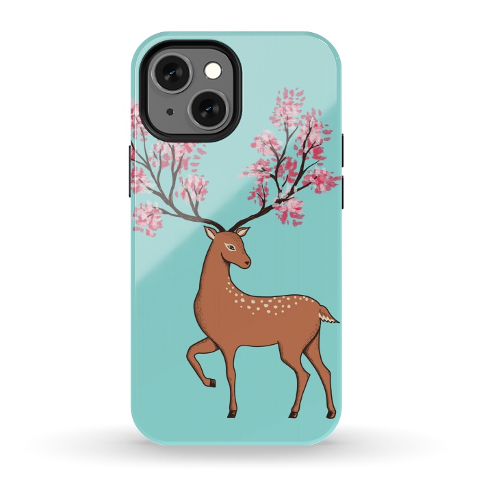iPhone 13 mini StrongFit Natural Deer by Coffee Man