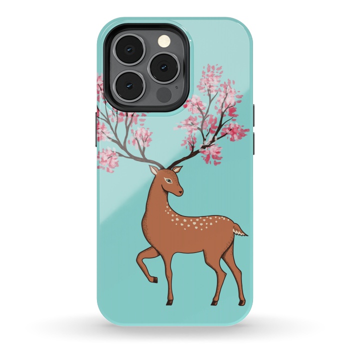 iPhone 13 pro StrongFit Natural Deer by Coffee Man