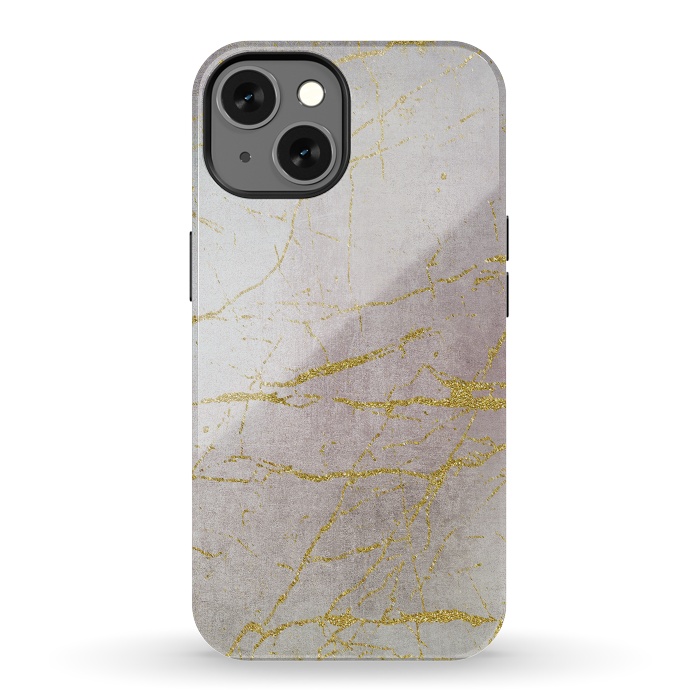 iPhone 13 StrongFit Rose Gold Glamour Marble 2 by Andrea Haase