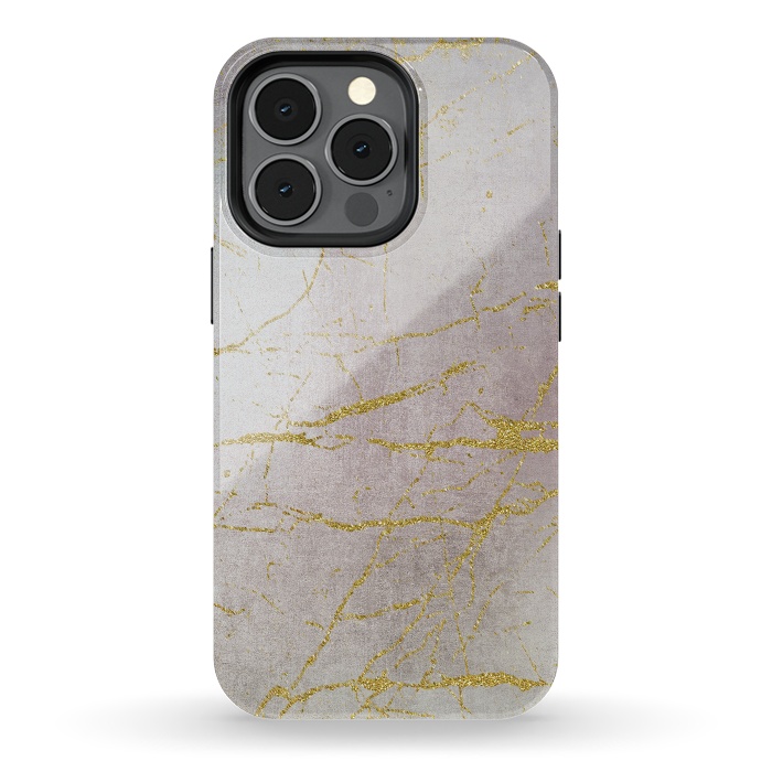 iPhone 13 pro StrongFit Rose Gold Glamour Marble 2 by Andrea Haase