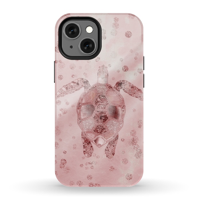 iPhone 13 mini StrongFit Glamorous Sea Turtle by Andrea Haase