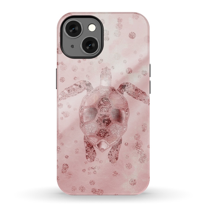 iPhone 13 StrongFit Glamorous Sea Turtle by Andrea Haase