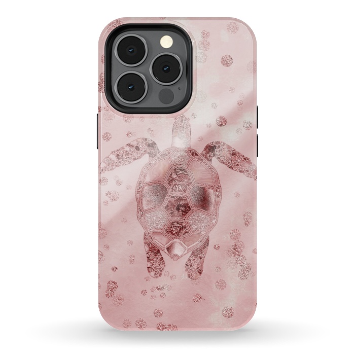 iPhone 13 pro StrongFit Glamorous Sea Turtle by Andrea Haase