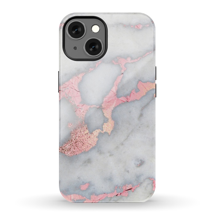 iPhone 13 StrongFit Marble with Rose Gold Veins by  Utart