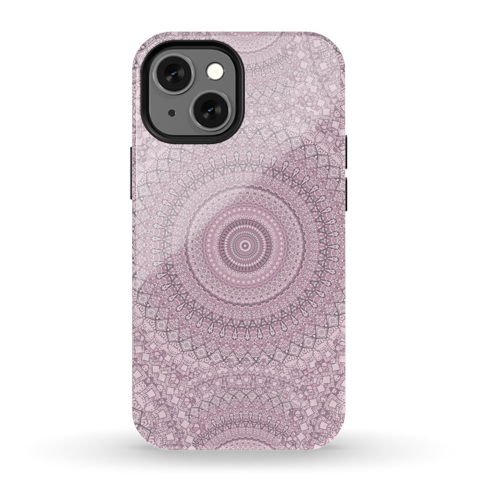iPhone 13 mini StrongFit Pastel Pink Mandala Art by Andrea Haase