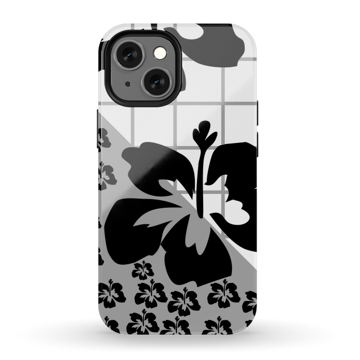 iPhone 13 mini StrongFit FLORAL PATTERN WITH CHECKS by MALLIKA