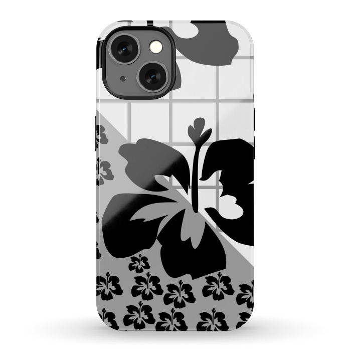 iPhone 13 StrongFit FLORAL PATTERN WITH CHECKS by MALLIKA