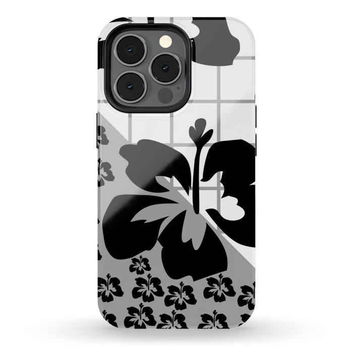 iPhone 13 pro StrongFit FLORAL PATTERN WITH CHECKS by MALLIKA