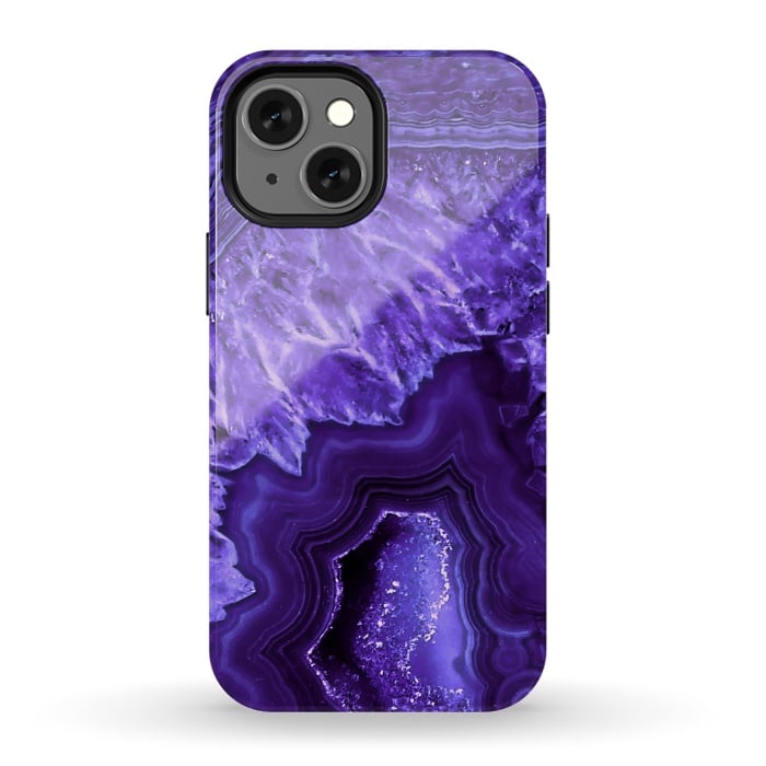 iPhone 13 mini StrongFit Ultra Violet Pantone Agate Geode by  Utart