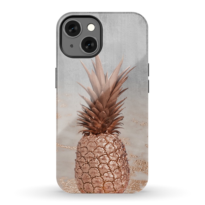 iPhone 13 StrongFit Rose Gold Pineapple and Marble by  Utart