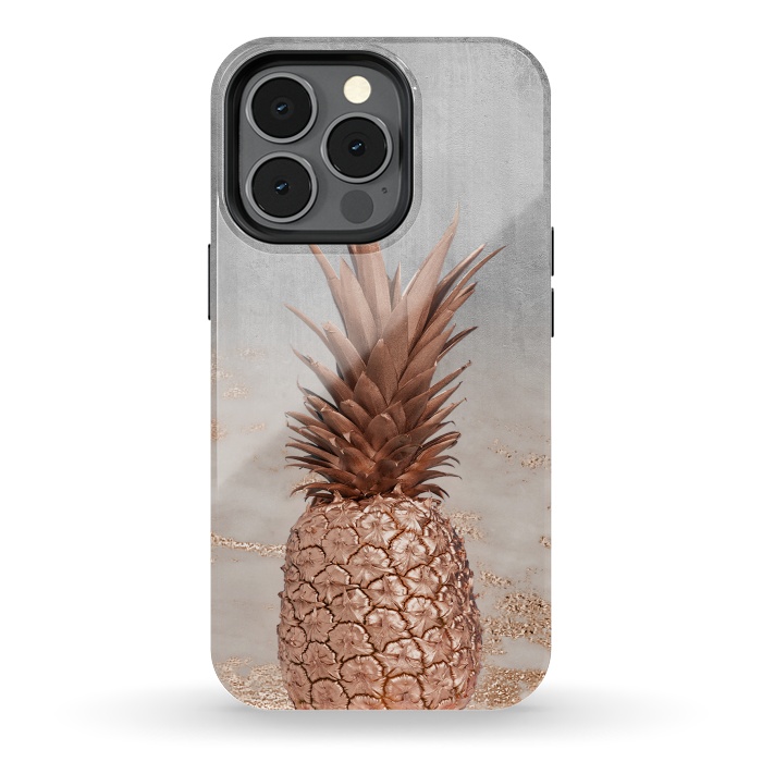 iPhone 13 pro StrongFit Rose Gold Pineapple and Marble by  Utart