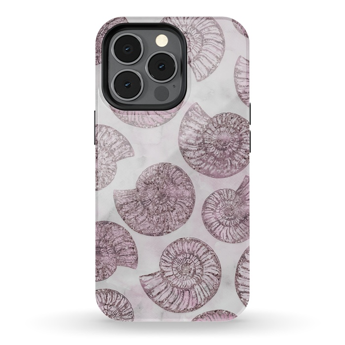 iPhone 13 pro StrongFit Soft Pink Fossils  by Andrea Haase