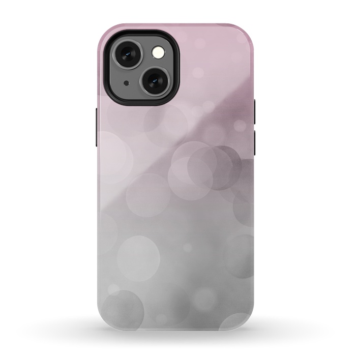 iPhone 13 mini StrongFit Floating Lense Flares In Grey And Pink by Andrea Haase