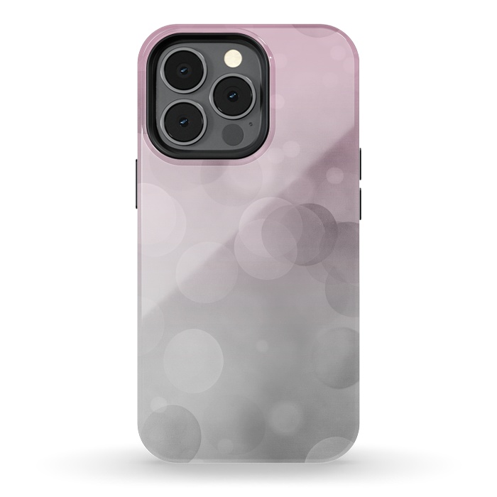 iPhone 13 pro StrongFit Floating Lense Flares In Grey And Pink by Andrea Haase