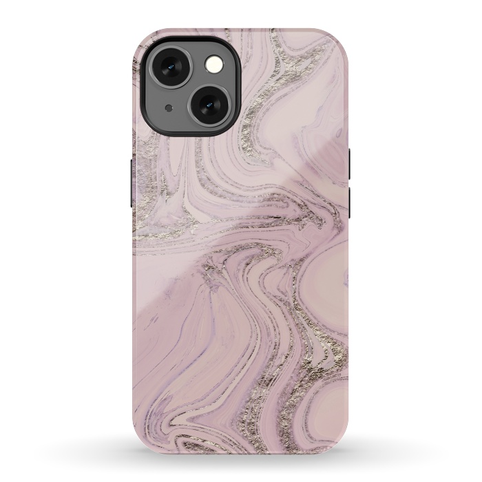 iPhone 13 StrongFit Glamorous Sparke Soft Pink Marble 2 by Andrea Haase