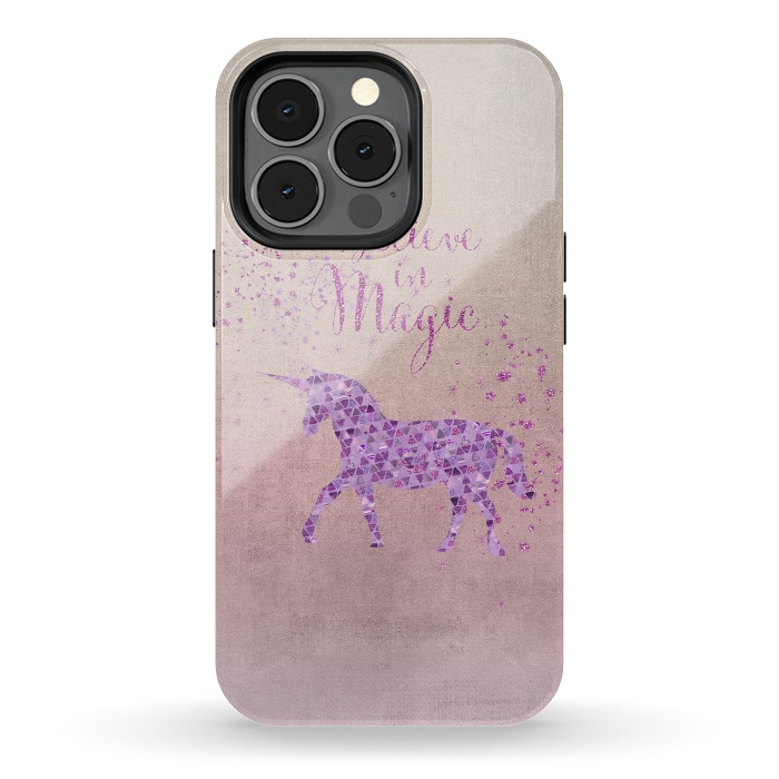 iPhone 13 pro StrongFit Unicorn Believe In Magic by Andrea Haase