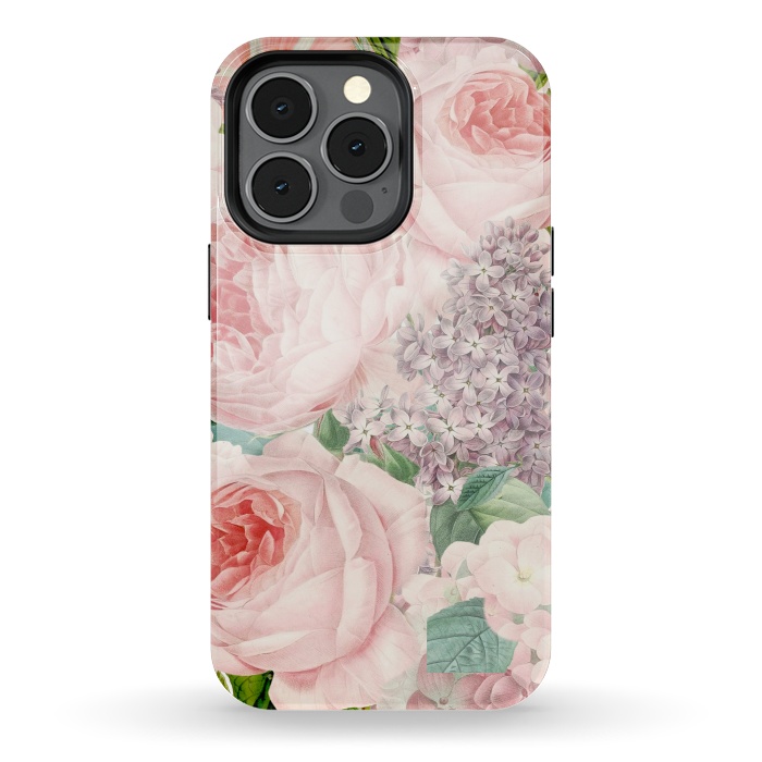 iPhone 13 pro StrongFit Pink Retro Watercolor Roses by  Utart