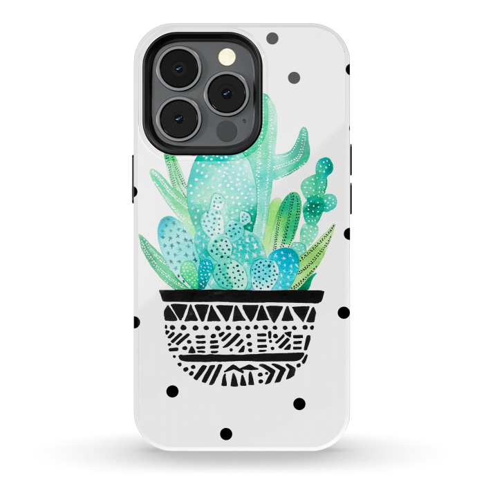 iPhone 13 pro StrongFit Pot Me A Cacti! Dots by Amaya Brydon