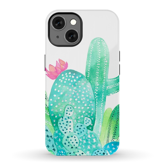iPhone 13 StrongFit Cactus Garden by Amaya Brydon