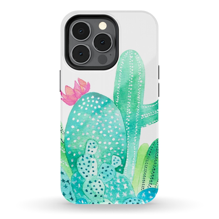 iPhone 13 pro StrongFit Cactus Garden by Amaya Brydon