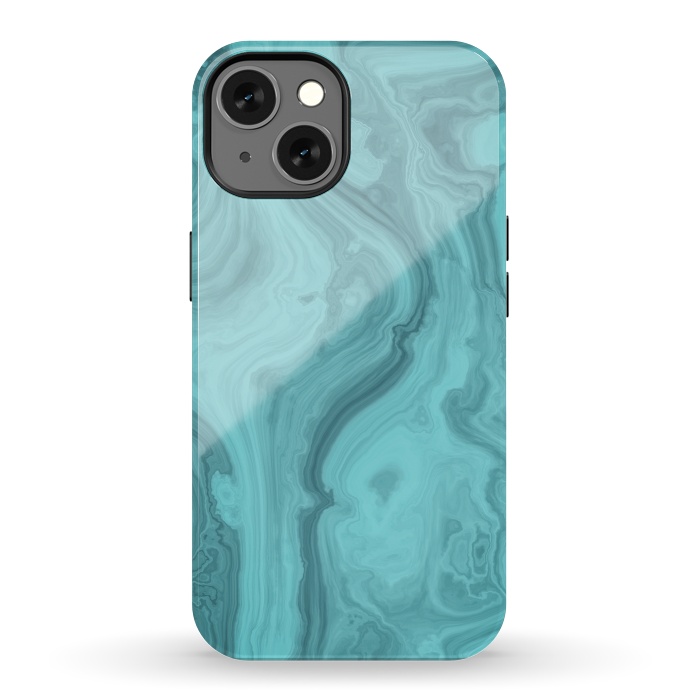 iPhone 13 StrongFit Turquoise Marble 2 by Andrea Haase