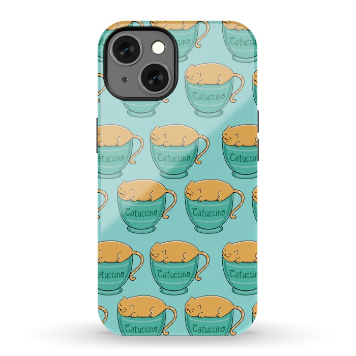 iPhone 13 StrongFit Catuccino Pattern by Coffee Man
