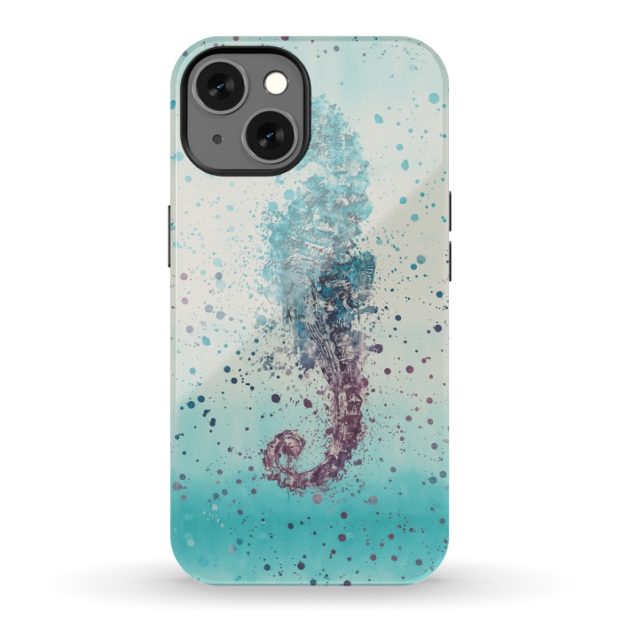 iPhone 13 StrongFit Seahorse Watercolor Art by Andrea Haase