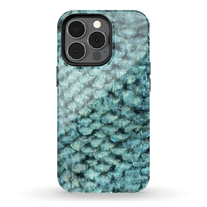iPhone 13 pro StrongFit Shimmering Fish Scale  by Andrea Haase