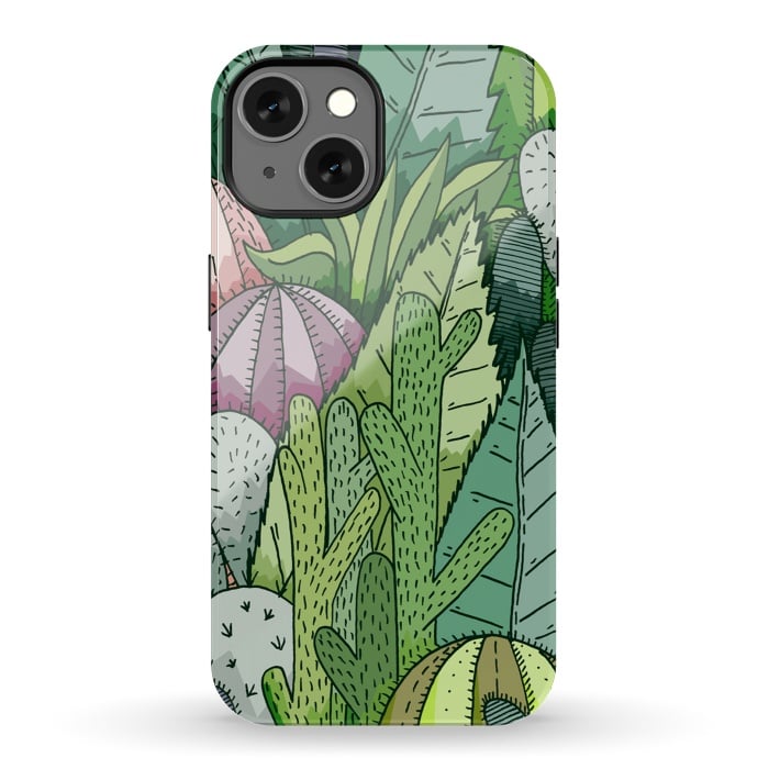 iPhone 13 StrongFit Cactus Garden by Steve Wade (Swade)