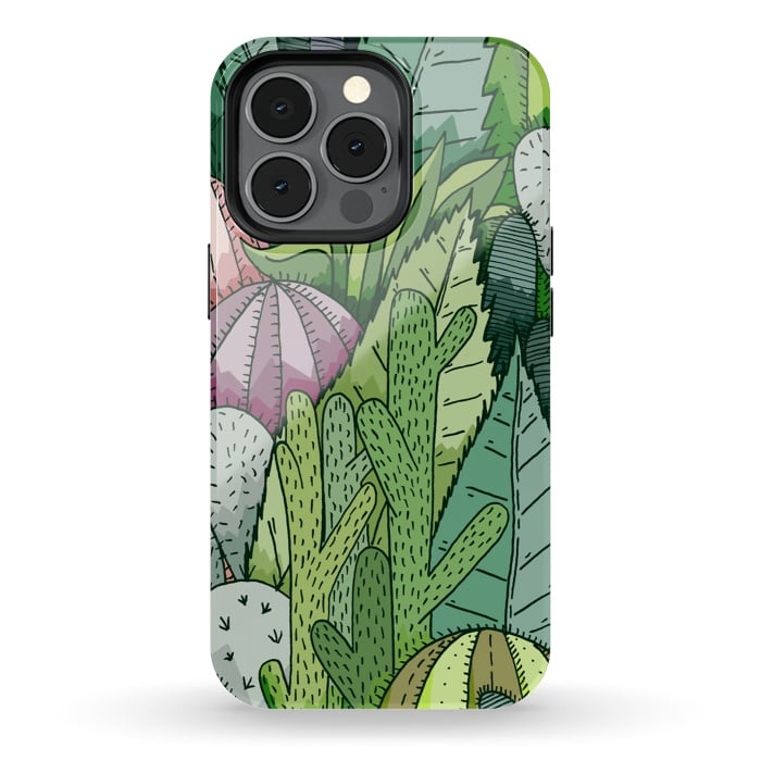 iPhone 13 pro StrongFit Cactus Garden by Steve Wade (Swade)