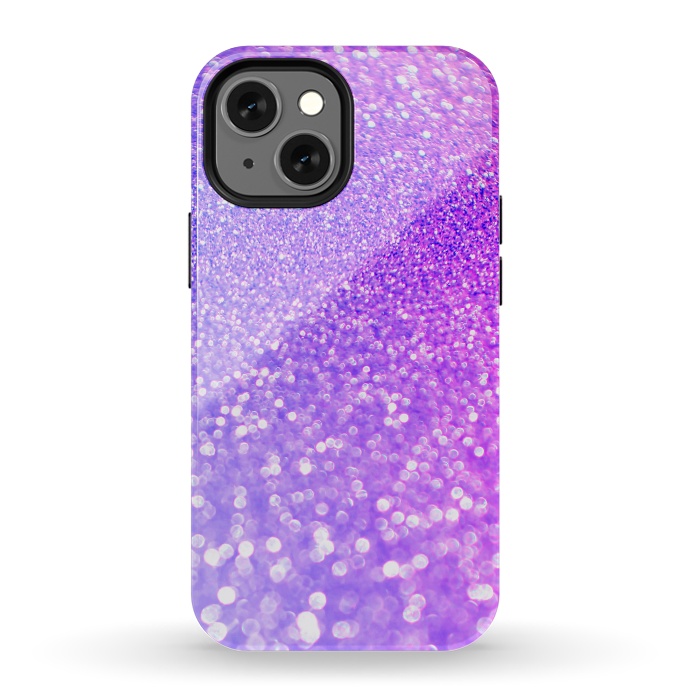 iPhone 13 mini StrongFit Purple Pink Glitter Dream by  Utart