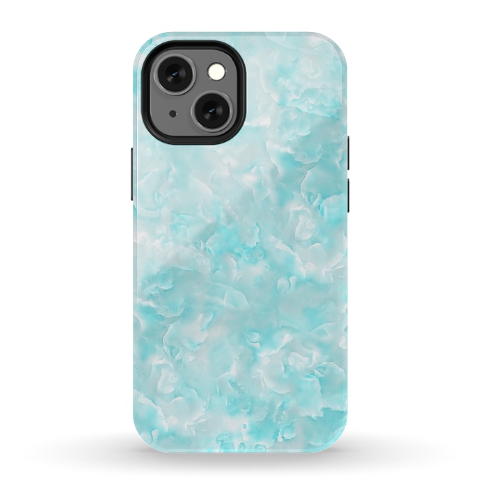 iPhone 13 mini StrongFit Trendy Blue Mother of Pearl Texture by  Utart