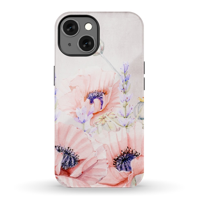 iPhone 13 StrongFit Pink Poppy Field by  Utart