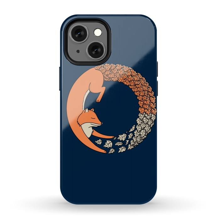 iPhone 13 mini StrongFit Fox Circle 2 by Coffee Man