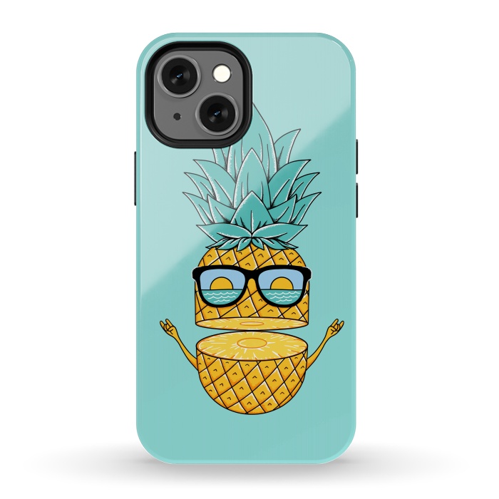 iPhone 13 mini StrongFit Pineapple Sunglasses by Coffee Man