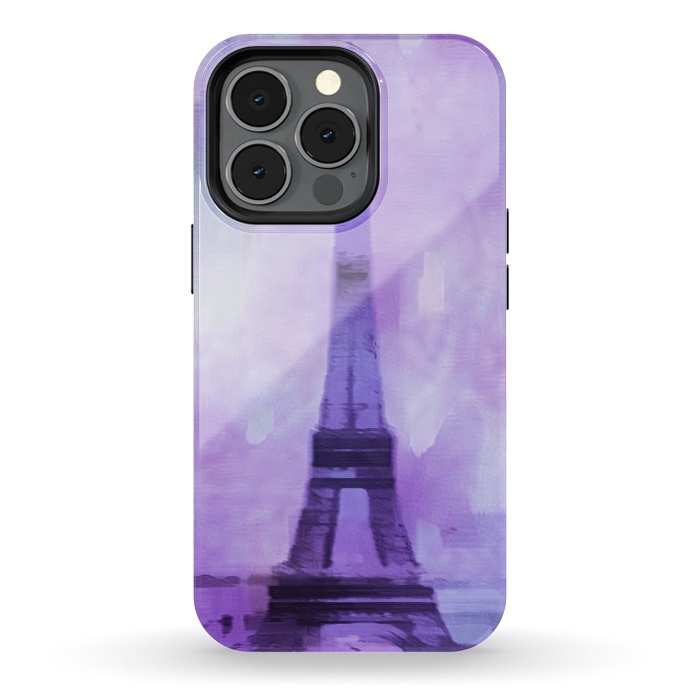 iPhone 13 pro StrongFit Purple Paris Watercolor  by Andrea Haase