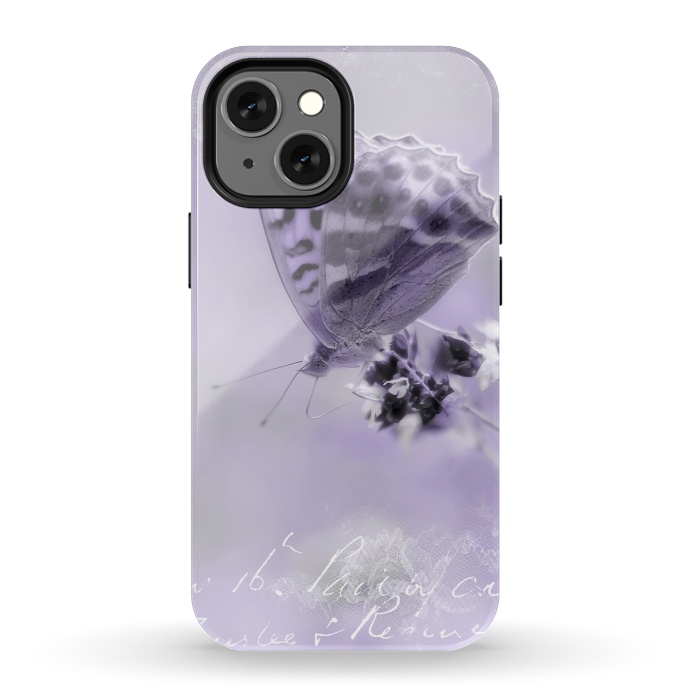 iPhone 13 mini StrongFit Purple Butterfly by Andrea Haase